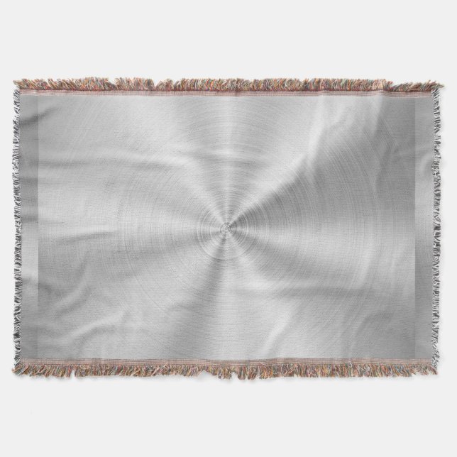 Cobertor Prata brilhante metálica do falso elegante (Frente)