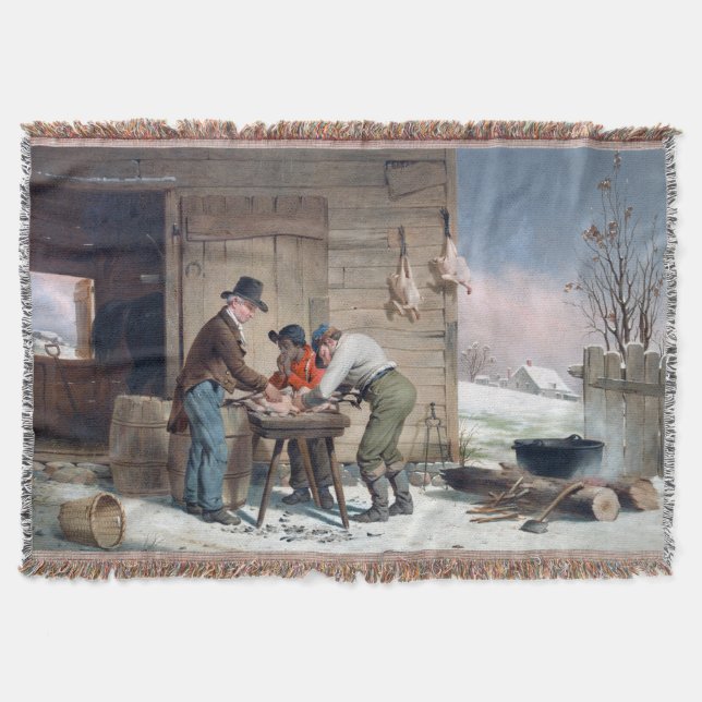 Cobertor Preparando-se para o Natal Francis Edmonds 1851 (Frente)