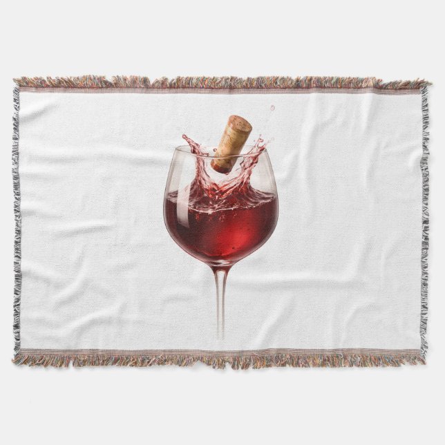 Cobertor Presente de Casamento Elegante Salpico de Vinho Am (Frente)