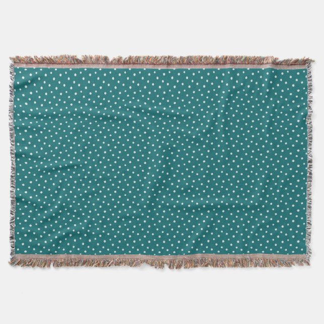 Cobertor Presente de dia de as mães | Tiny Daisies No Teal (Frente)