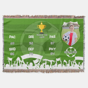 Cobertor Presente de Futebol Personalizado Para Crianças, C
