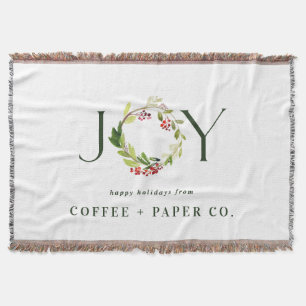 Cobertor Presente elegante chic botânico de cor aquática mo