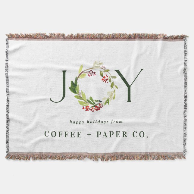 Cobertor Presente elegante chic botânico de cor aquática mo (Frente)