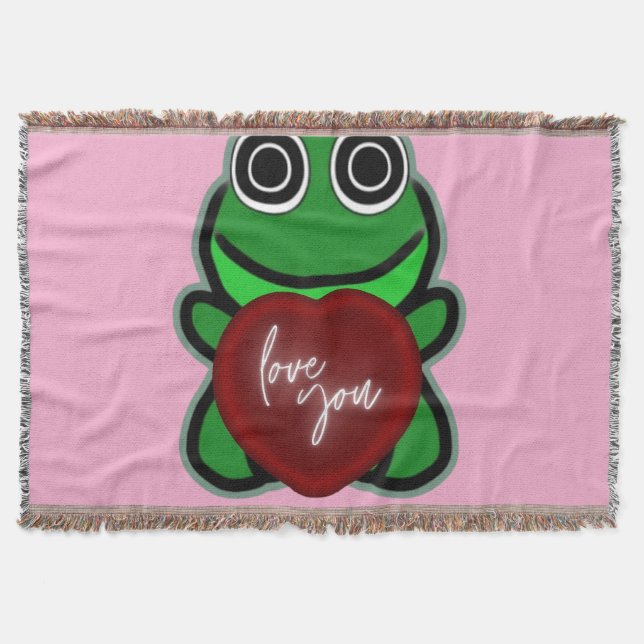 Cobertor Presente Personalizado Amor Você Kawaii Coração de (Frente)