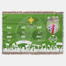 Cobertor Presente Personalizado De Futebol Para Crianças, C