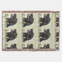 Cobertor Presentes de Arte Preto Labrador Retriever