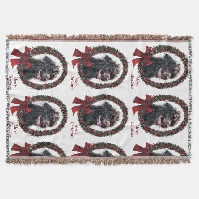 Cobertor Presentes de Natal Labradoodle (Frente)