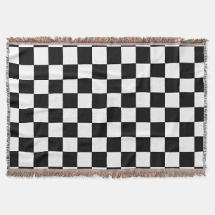 Cobertor Preto e branco Checkered