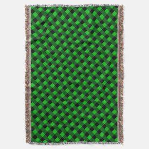 Cobertor Preto e Verde Marcado