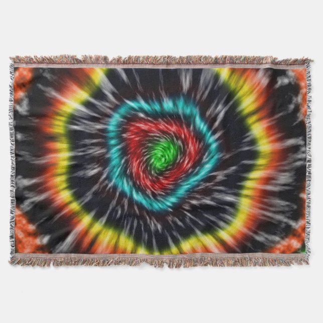 Cobertor Preto Opala Tie Dye,   (Frente)