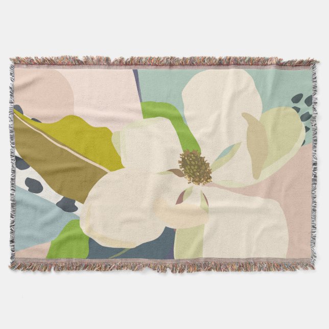 Cobertor Primavera Magnolia Color Blocks Florist (Frente)