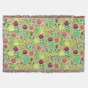 Cobertor Protea Floral Block Impressão Millefleur Cheio ver