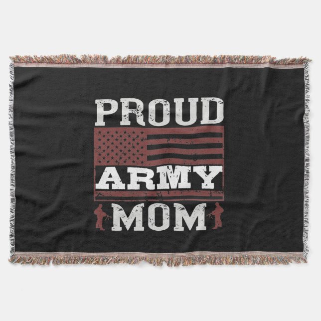 Cobertor Proud Army Mom (Frente)