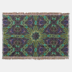 Cobertor Psychedelic Mandala Retro Hippie Trippy Boho Chic