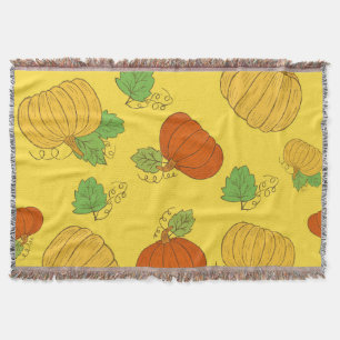 Cobertor Pumpkin Doodle: Mão Desenhada Sem Costura