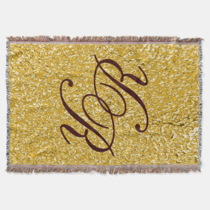 Cobertor PURE DOURADO Patterno + seu monograma