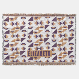 Cobertor Púrpura e abstrato de estética dourada