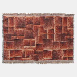 Cobertor Quadrados com textura de parede vermelha escura e 