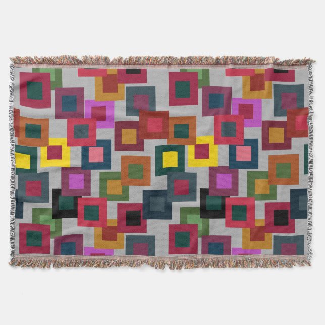 Cobertor Quadrados escuros na luz (Frente)