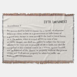 Cobertor Quinta Emenda Constituição Lei de Direitos