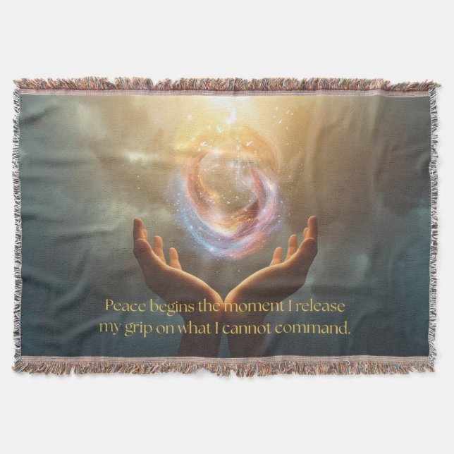 Cobertor Quote of Finding Peace Blanket (Frente)