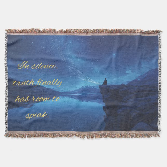 Cobertor Quote of Silience Throw Blanket (Frente)