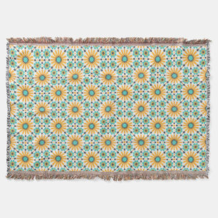 Cobertor Radiância Zellige: Geometria Andaluza Colorida