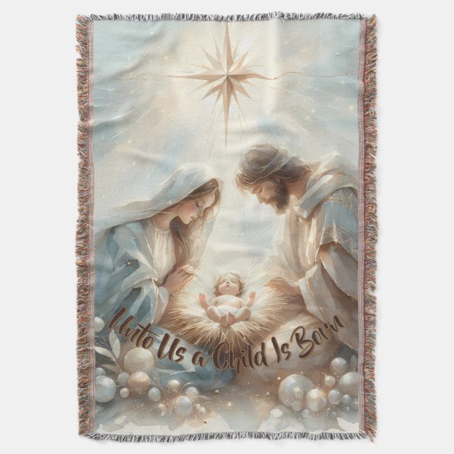 Cobertor Radiant Holy Family Nativity Scene (Frente Vertical)