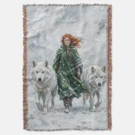 Cobertor Radiant Peace Dove Lantern Imbolc Snowdrops Art