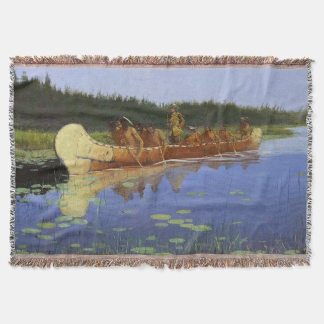 Cobertor Radisson e Groseilliers Frederic Remington 1905 (Frente)