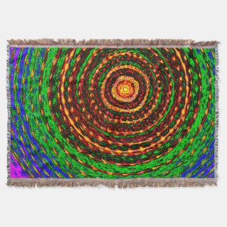 Cobertor Rainbow Spiral Vortex – Premium Woven Blanket