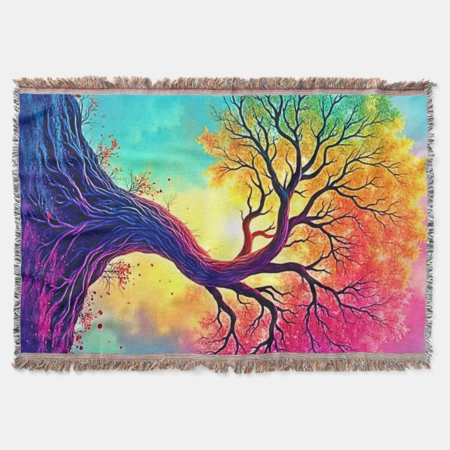 Cobertor  Rainbow Tree: Roots of Infinite Hope Art (Frente)