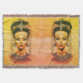 Cobertor Rainha Regal do Egito - Arte Neo-Faraó Moderna