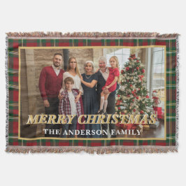 Cobertor Ralph Lauren Tartan Plaid Family Photo Christmas