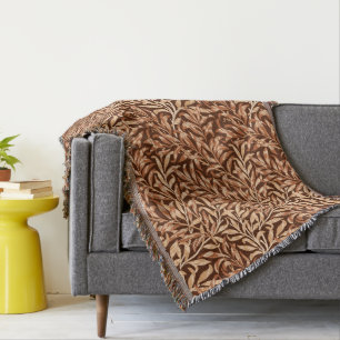 Cobertor Ramo, Taupe e Brown do salgueiro de William Morris