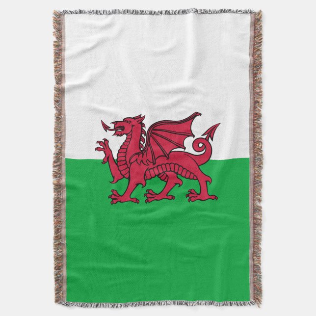 Cobertor Red Dragon Celtic Flag & Welsh (Frente Vertical)