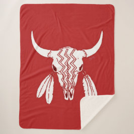 cobertor Red Ghost Dance Buffalo sherpa