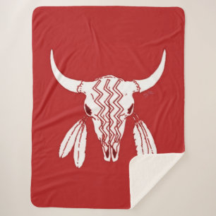 cobertor Red Ghost Dance Buffalo sherpa