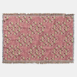 Cobertor Red Poinsettias e Flocos de Neve no inverno