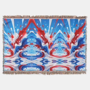 Cobertor Red White e Blue Splash