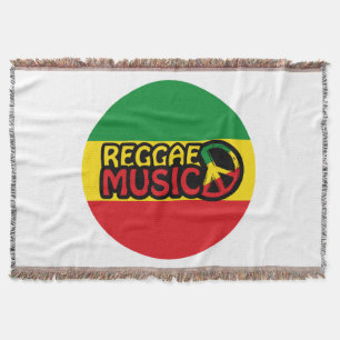 Cobertor Reggae Music, reggae art com símbolo de paz