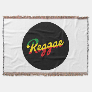 Cobertor Reggae Música com cores de sinalizador reggae