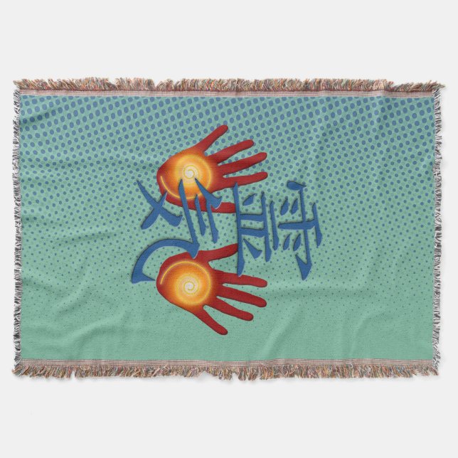 Cobertor REIKI entrega a energia + seu fundo (Frente)