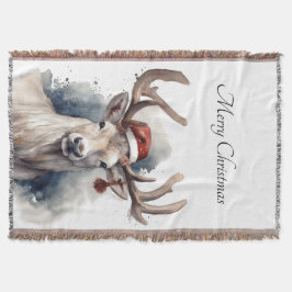 Cobertor Reindeer de Natal, personalizável