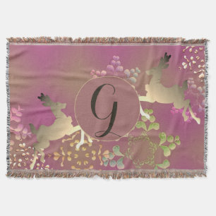 Cobertor Reindeer & Snowflakes Roxo