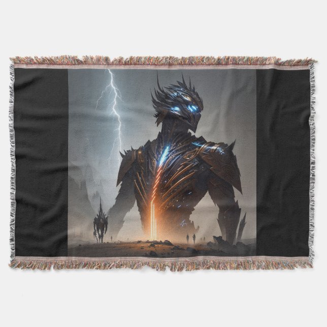 Cobertor Relâmpago Cyborg Warrior (Frente)