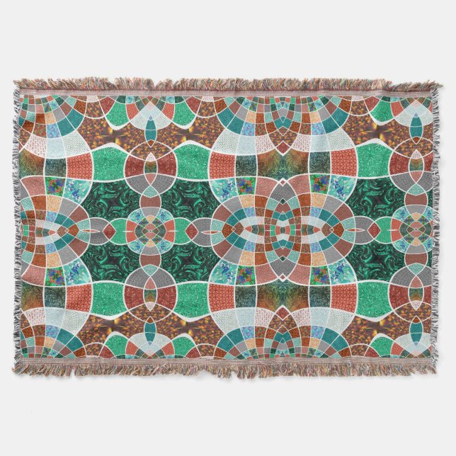 Cobertor Repetição de imagens com efeito fractal ligeiro (Frente)