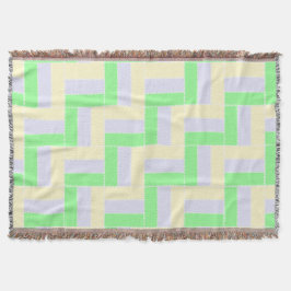 Cobertor Retângulos de Pastel Linhas Brancas Padrão