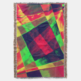 Cobertor Retângulos e quadrados coloridos inclinados