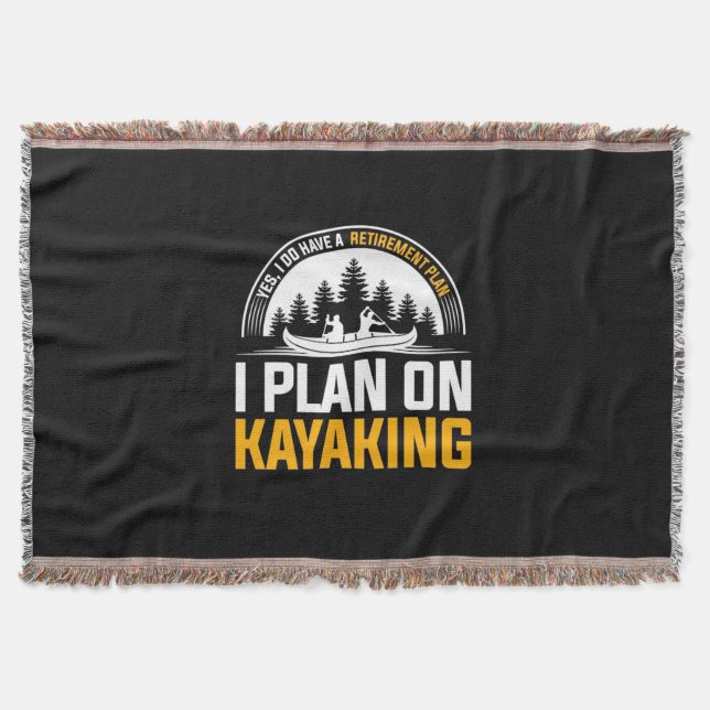 Cobertor Retirada Eu Planejo Kayaking (Frente)